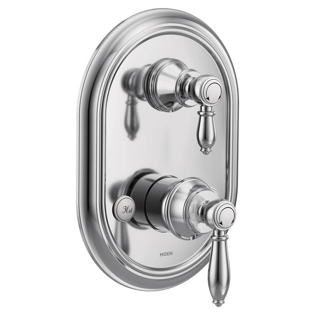 Moen - Weymouth M-CORE 3-Series 2-Handle Shower Trim with Integrated Transfer Valve in Chrome (Valve Sold Separately) - Chrome