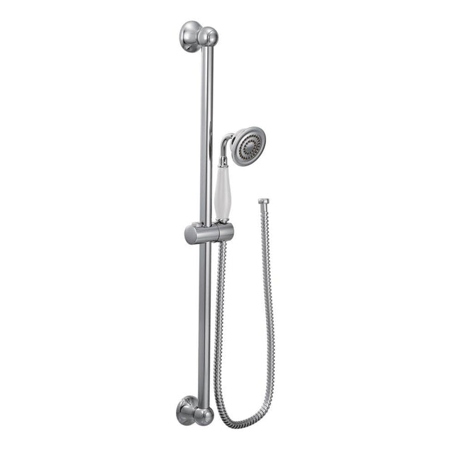 Moen - Weymouth Traditional Eco-Performance Handshower Handheld Shower with 30-Inch Slide Bar and 69-Inch Metal Hose, Chrome - Chrome