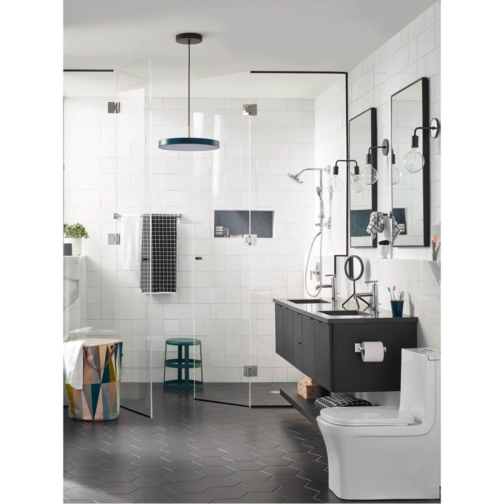 Shower Rail System with 2-Function Diverter in Chrome (Valve Sold Separately)