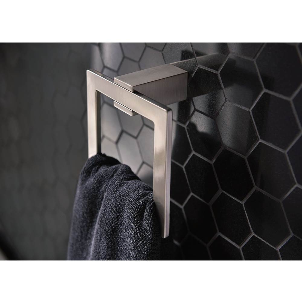 Brushed Nickel Towel Ring