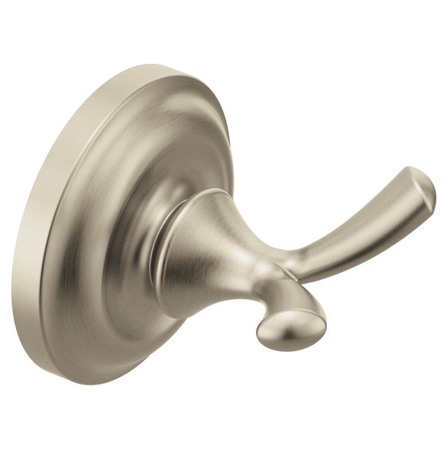 Moen - Brushed Nickel Double Robe Hook - Brushed Nickel