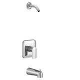 Moen - Rizon M-CORE 2-Series 1-Handle Tub and Shower Trim Kit in Chrome (Valve Sold Separately) - Chrome