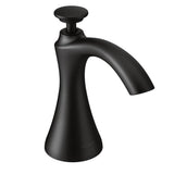 Moen - Transitional Deck Mounted Kitchen Soap Dispenser with Above the Sink Refillable Bottle, Matte Black - Black