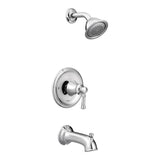 Moen - Dartmoor Posi-Temp Single-Handle Wall-Mount Faucet Trim Kit in Chrome (Valve Sold Separately) - Chrome