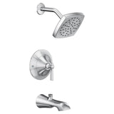 Moen - Flara Posi-Temp Eco-Performance 1-Handle Tub and Shower Faucet Trim Kit in Chrome (Valve Sold Separately) - Chrome