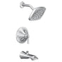 Moen - Flara Posi-Temp Eco-Performance 1-Handle Tub and Shower Faucet Trim Kit in Chrome (Valve Sold Separately) - Chrome