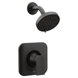 Moen - Genta LX Posi-Temp Pressure Balancing Eco-Performance Modern Shower Only Trim, Valve Required, Matte Black - Matte Black