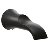 Moen - Doux 1/2-Inch Slip Fit Connection Non-Diverting Tub Spout, Matte Black - Matte Black