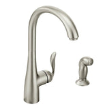 Moen - Arbor One-Handle High Arc Kitchen Faucet with Side Spray, Spot Resistant Stainless - Spot Resist Stainless