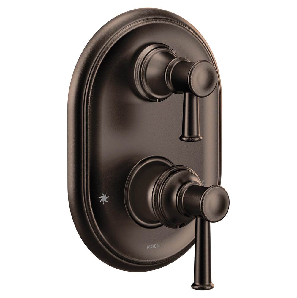 Moen - Belfield M-CORE 3-Series 2-Handle Shower Trim with Integrated Transfer Valve in Oil Rubbed Bronze (Valve Sold Separately) - Oil Rubbed Bronze