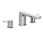 Moen - Rizon 2-Handle Deck-Mount Roman Tub Faucet Trim Kit in Chrome (Valve Sold Separately) - Chrome