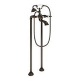 Moen - Weymouth Two Handle Tub Filler with Lever-Handles and Handshower, Oil Rubbed Bronze - Oil Rubbed Bronze
