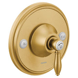 Moen - Weymouth 1-Handle Posi-Temp Pressure Balancing Valve Trim Kit, Valve Required, Brushed Gold - Brushed Gold