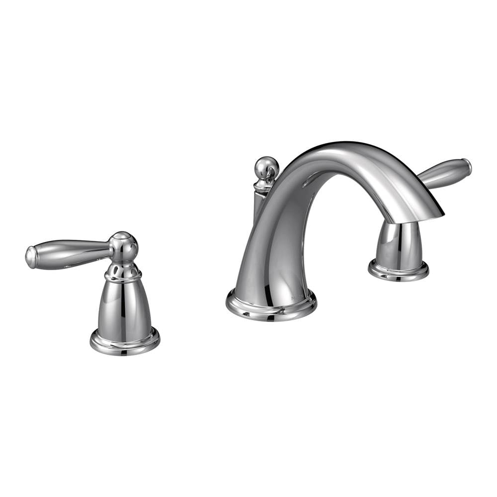 Moen - Brantford 2-Handle Deck-Mount Roman Tub Faucet Trim Kit in Chrome (Valve Sold Separately) - Chrome