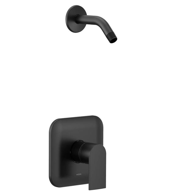 Moen - Genta M-CORE 2-Series 1-Handle Shower Trim Kit in Matte Black (Valve Sold Separately) - Matte Black
