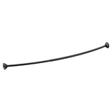 Brushed Gold Adjustable Curved Shower Rod