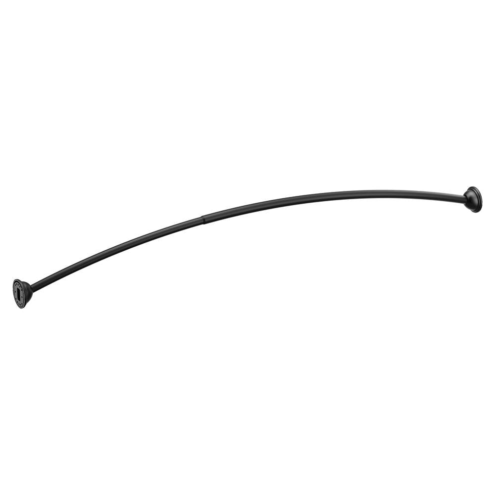 Brushed Gold Adjustable Curved Shower Rod