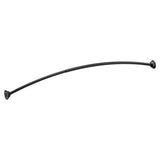 Brushed Gold Adjustable Curved Shower Rod