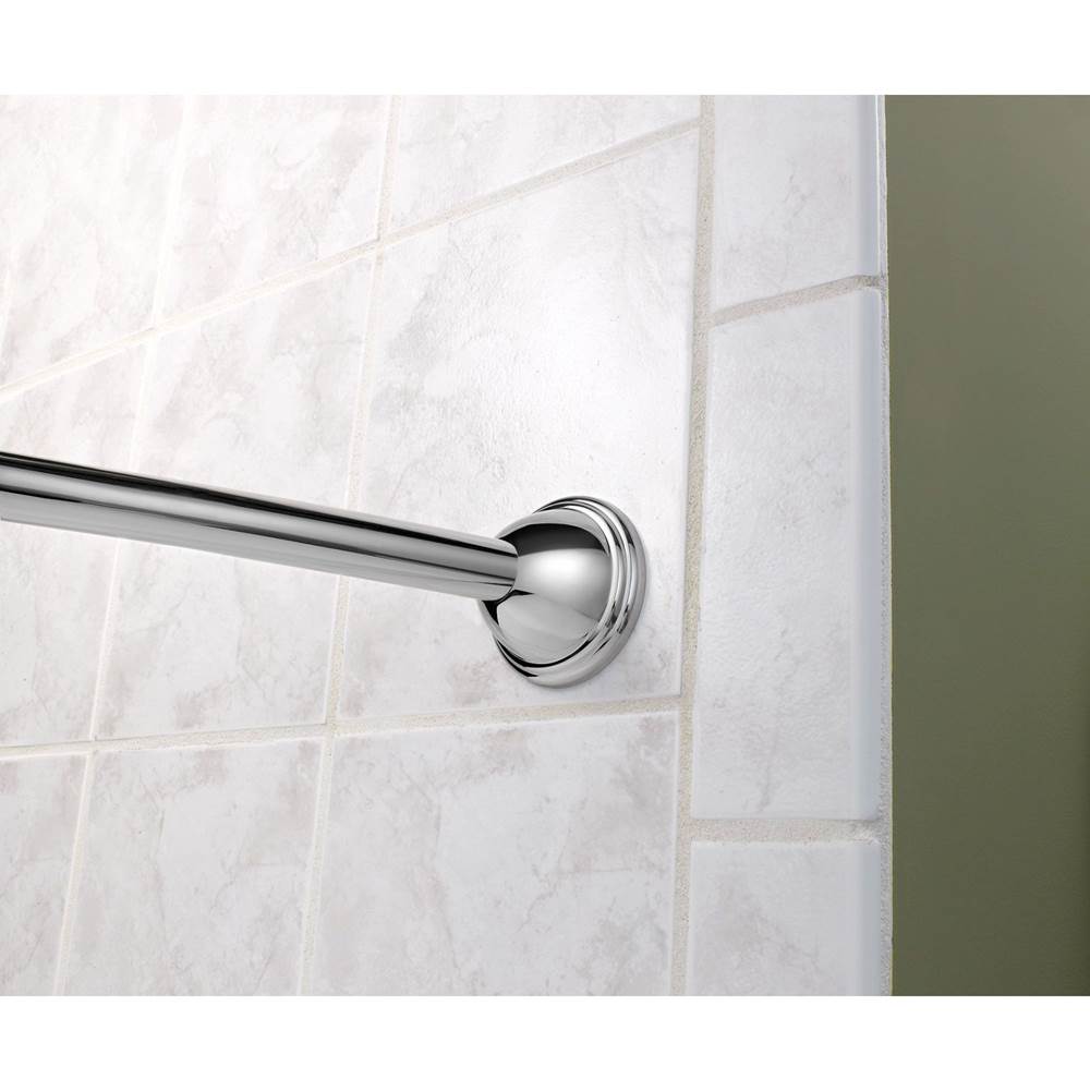 Brushed Gold Adjustable Curved Shower Rod