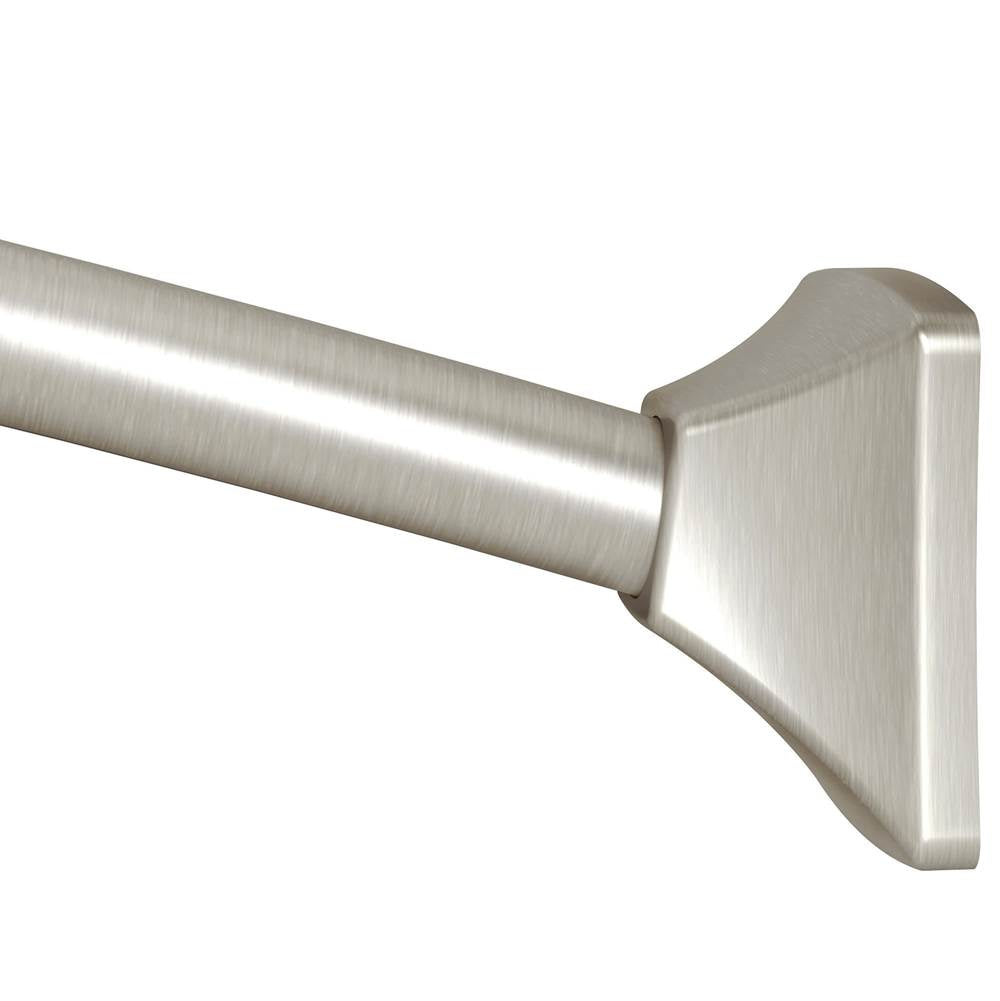 Brushed Gold Adjustable Curved Shower Rod
