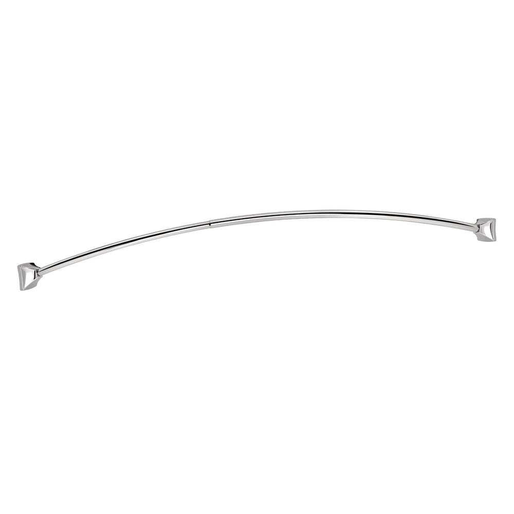 Brushed Gold Adjustable Curved Shower Rod