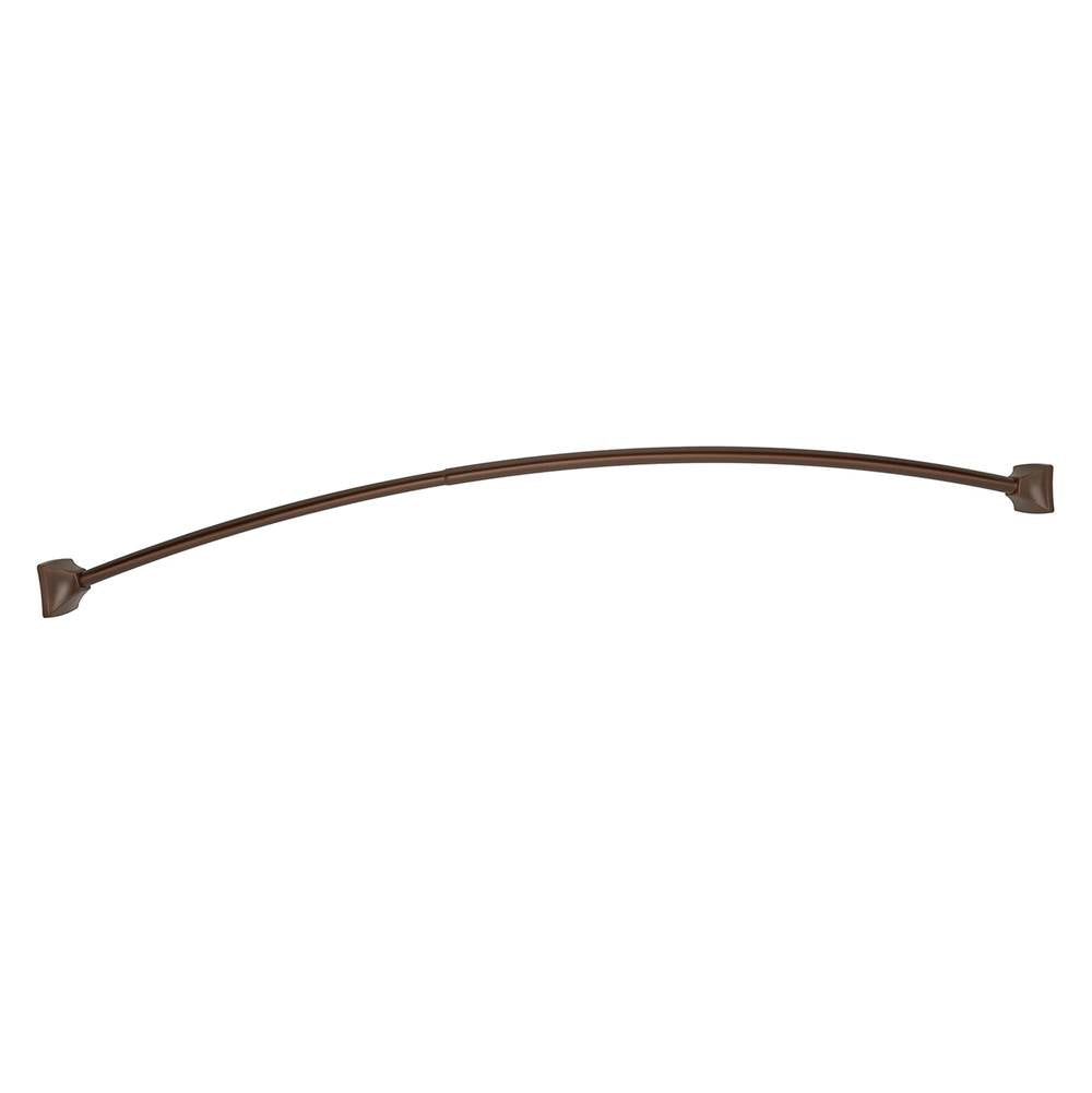 Brushed Gold Adjustable Curved Shower Rod