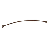 Brushed Gold Adjustable Curved Shower Rod