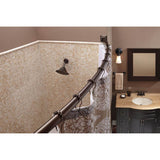 Brushed Gold Adjustable Curved Shower Rod