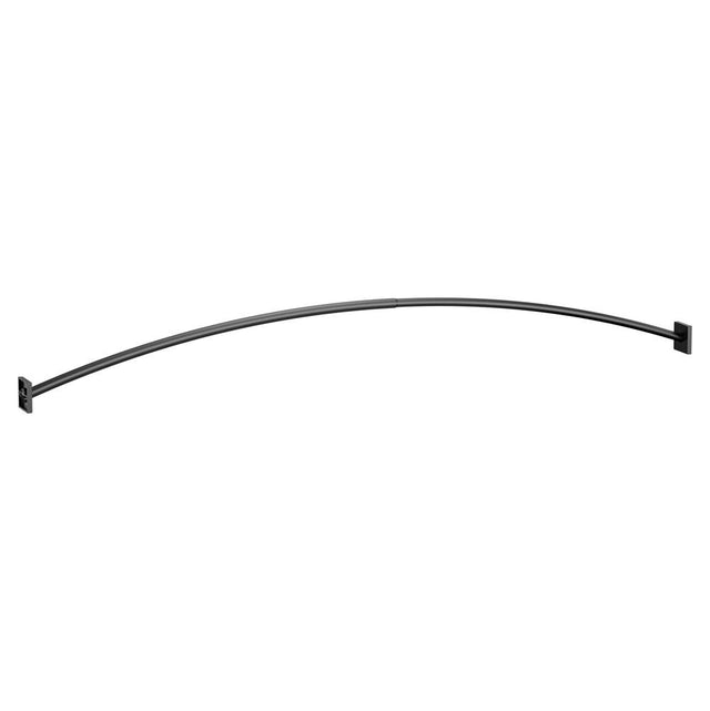 Moen - Matte Black Adjustable Curved Shower Rod - Matte Black