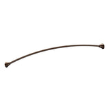 Brushed Nickel Tension Curved Shower Rods