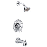 Moen - Brantford Single-Handle 1-Spray Posi-Temp Tub and Shower Faucet Trim Kit in Chrome (Valve Sold Separately) - Chrome