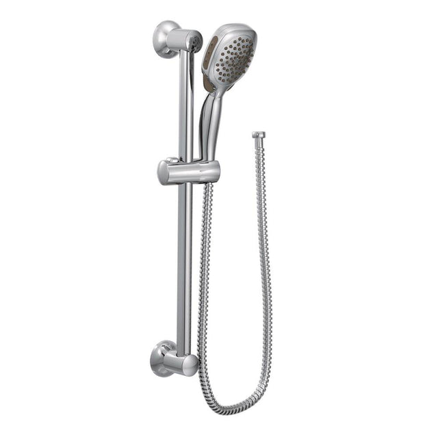 Moen - Twist Handheld Shower with Slide Bar, Chrome - Chrome