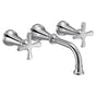 Moen - Colinet Traditional Cross Handle Wall Mount Bathroom Faucet Trim, Valve Required, in Chrome - Chrome