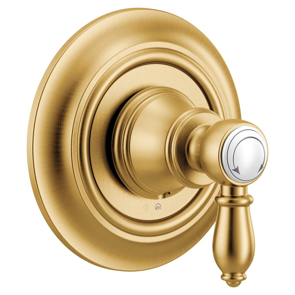 Moen - Weymouth 1-Handle M-CORE Transfer Valve Trim Kit in Brushed Gold (Valve Sold Separately) - Brushed Gold