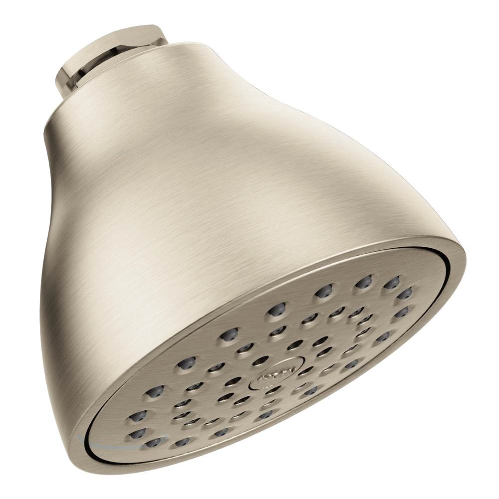 Moen - Rizon One-Function 3.75'' Eco-Performance Showerhead, Brushed Nickel - Brushed Nickel