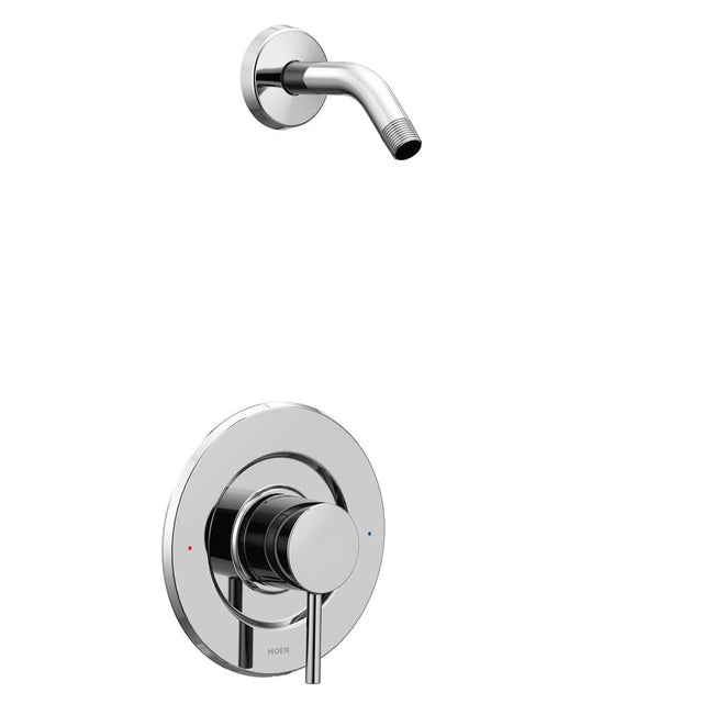 Moen - Align Posi-Temp Pressure Balancing Modern Shower Trim Kit without Showerhead, Valve Required, Chrome - Chrome