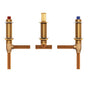 Moen - Two Handle 3-Hole Roman Tub Valve Adjustable 1/2-Inch CC Connection, Brass - Unfinished