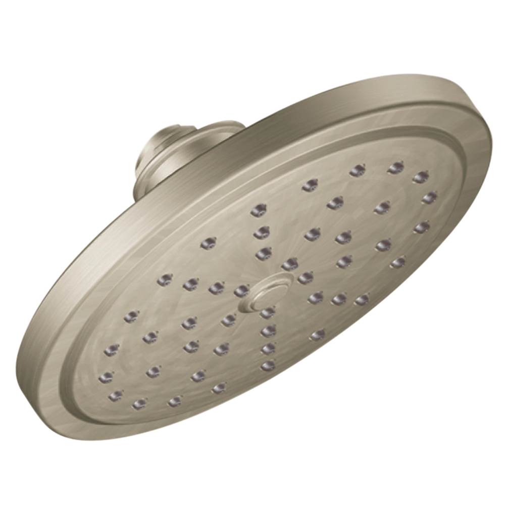Moen - 7-Inch Single Function Eco Performance Shower Head with Immersion Rainshower Technology, Brushed Nickel - Brushed Nickel