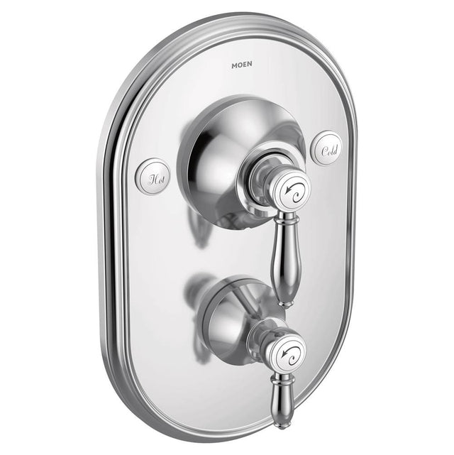 Moen - Weymouth Posi-Temp with Built-in 3-Function Transfer Valve Trim Kit, Valve Required, Chrome - Chrome