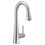 Moen - Sleek Single-Handle Pull-Down Sprayer Bar Faucet Featuring Reflex and Power Clean in Chrome - Chrome