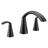 Moen - Glyde 2-Handle High-Arc Roman Tub Faucet in Matte Black (Valve Sold Separately) - Matte Black