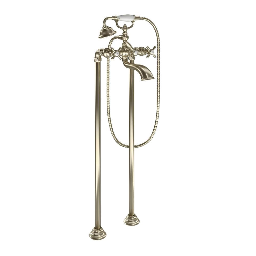 Moen - Weymouth 2-Handle Wall Mount Roman Tub Filler Trim Kit in Brushed Nickel (Valve Sold Separately) - Brushed Nickel