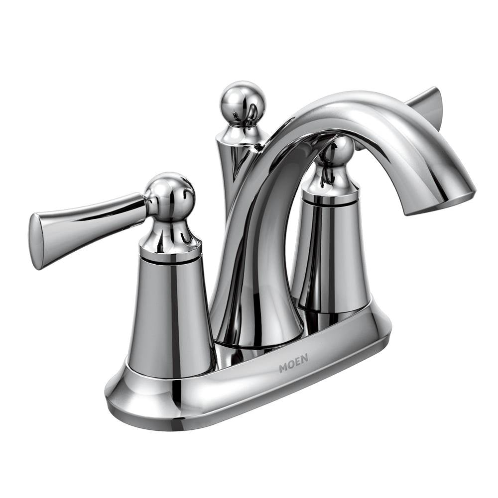 Moen - Chrome Two-Handle Bathroom Faucet, 5.50 x 8.13 x 10.13 inches - Chrome