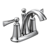 Moen - Chrome Two-Handle Bathroom Faucet, 5.50 x 8.13 x 10.13 inches - Chrome