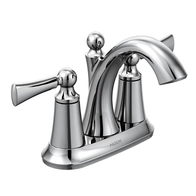 Moen - Chrome Two-Handle Bathroom Faucet, 5.50 x 8.13 x 10.13 inches - Chrome