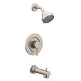 Moen - Align Single-Handle Posi-Temp Tub and Shower Faucet Trim Kit in Brushed Nickel (Valve Sold Separately) - Brushed Nickel