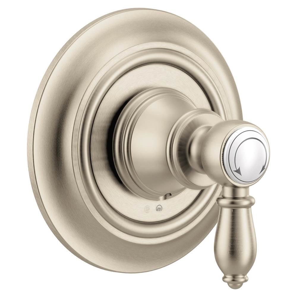 Moen - Weymouth 1-Handle M-CORE Transfer Valve Trim Kit in Brushed Nickel (Valve Sold Separately) - Brushed Nickel