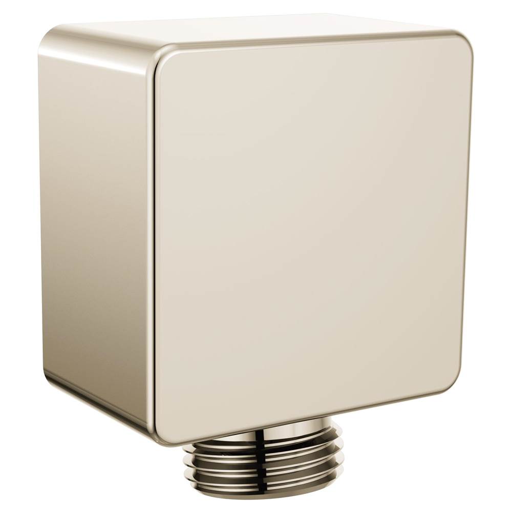 Moen - Square Drop Ell Handheld Shower Wall Connector, Polished Nickel - Polished Nickel