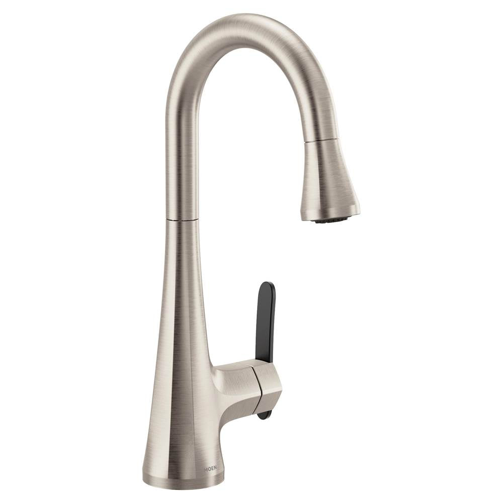 Moen - Sinema Single-Handle Pull-Down Sprayer Bar Faucet Featuring Reflex and 2-Handle Options in Spot Resist Stainless - Spot Resist Stainless