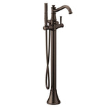 Moen - Belfield One-Handle Freestanding Floor Mount Tub Filler with Handshower, Oil Rubbed Bronze - Oil Rubbed Bronze
